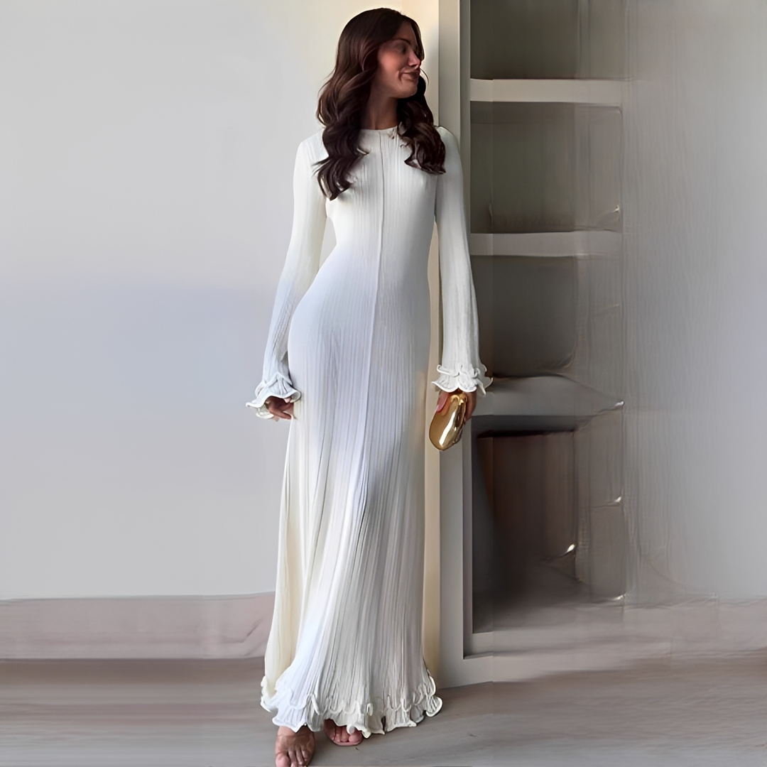 Lebeth - Elegancka sukienka z długim rękawem