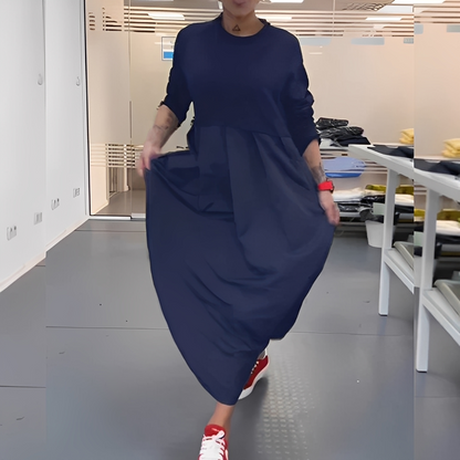 Gisèle - Sukienka na co dzień z okrągłym dekoltem dla pań