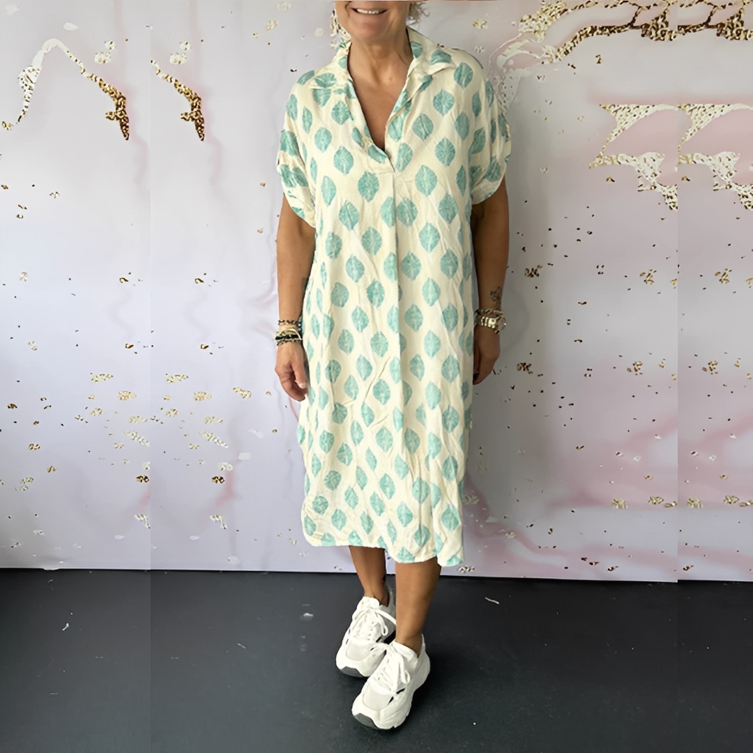 Xandra - Elegancka, luźna sukienka z jodły dla kobiet