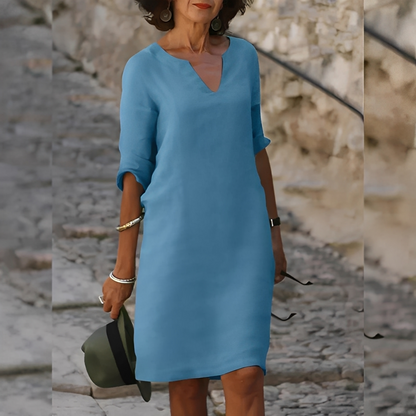 Guilaine - Elegantes Kleid mit V-Ausschnitt für Frauen