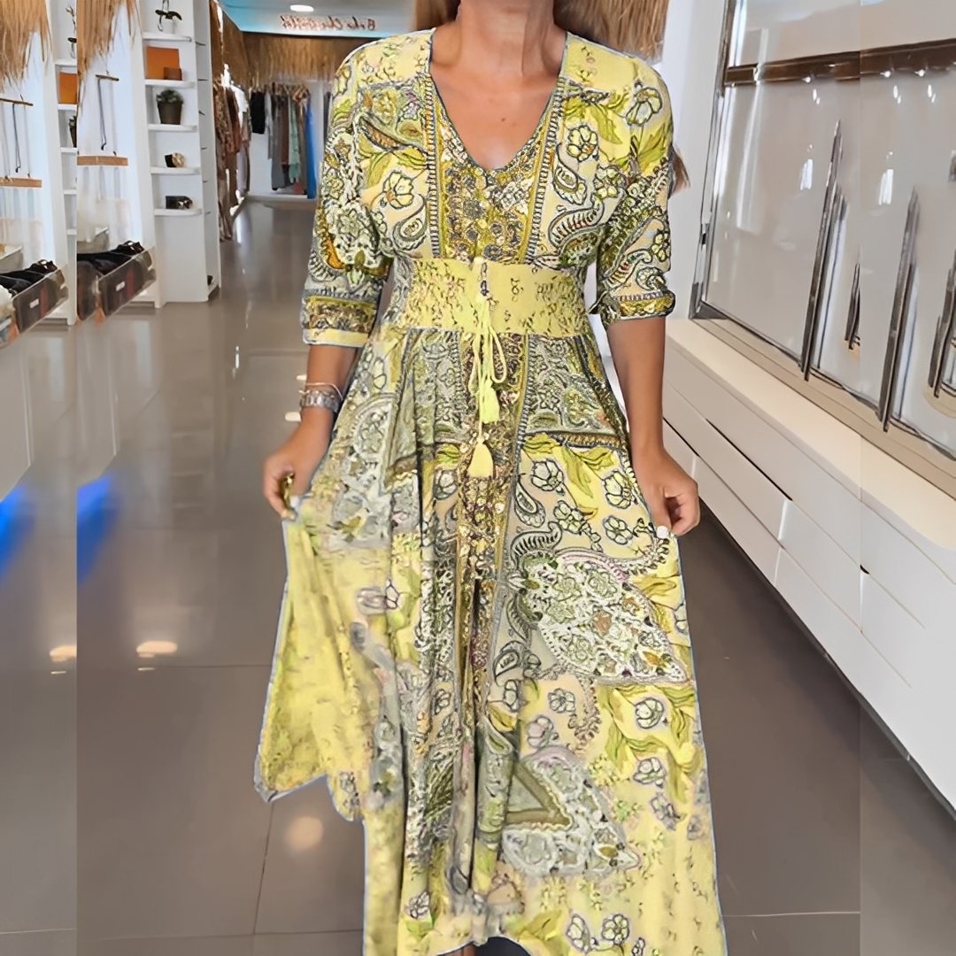 Sébire - Elegancka sukienka z dekoltem V dla kobiet