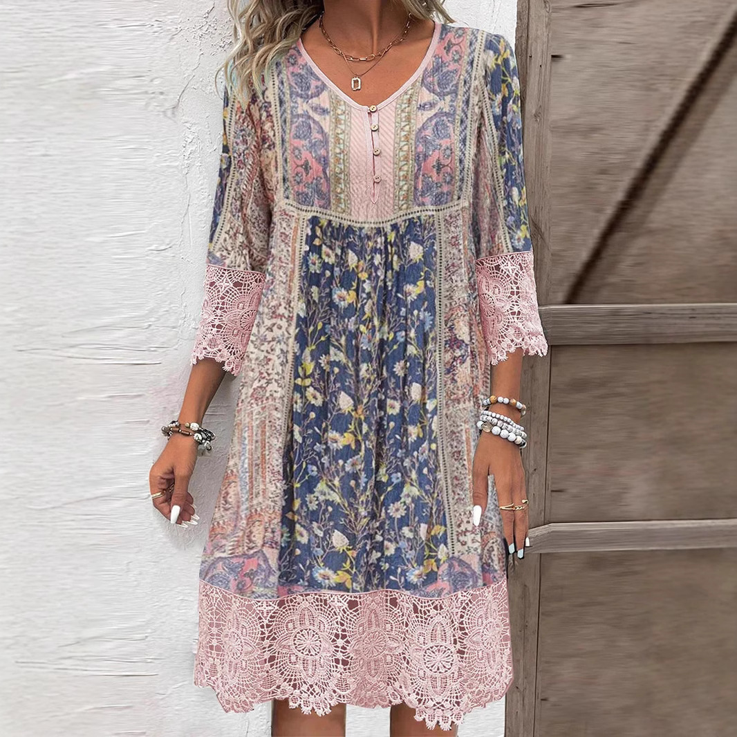 Tawny - Koronkowa sukienka w boho stylu dla kobiet