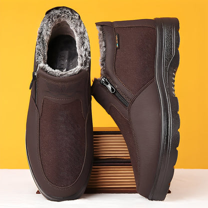 Konnor - Modne, męskie buty zimowe z polarowym ociepleniem