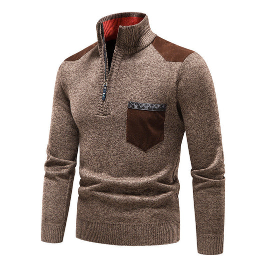 Rayne - Elegancki sweter z zamkiem i kieszenią dla panów