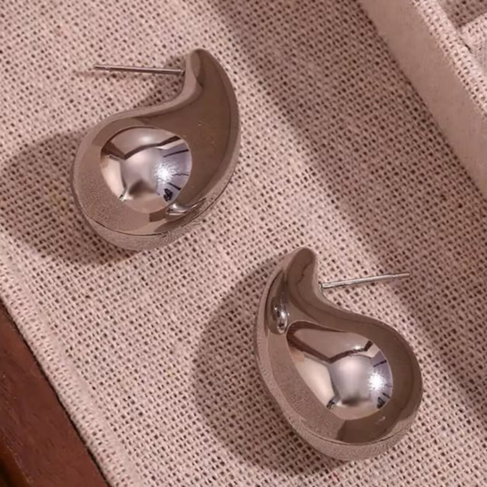 Kolczyki Chunky Waterdrop - duże kolczyki złote