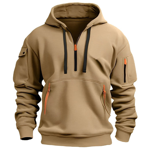 Norton - Modny męski hoodie z półzamkiem