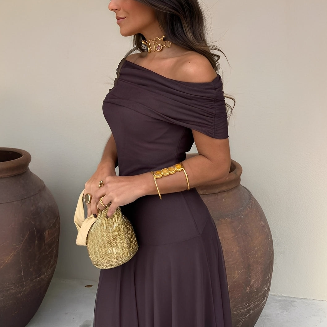 Eunice - Stylowa długa suknia z siatki dla kobiet