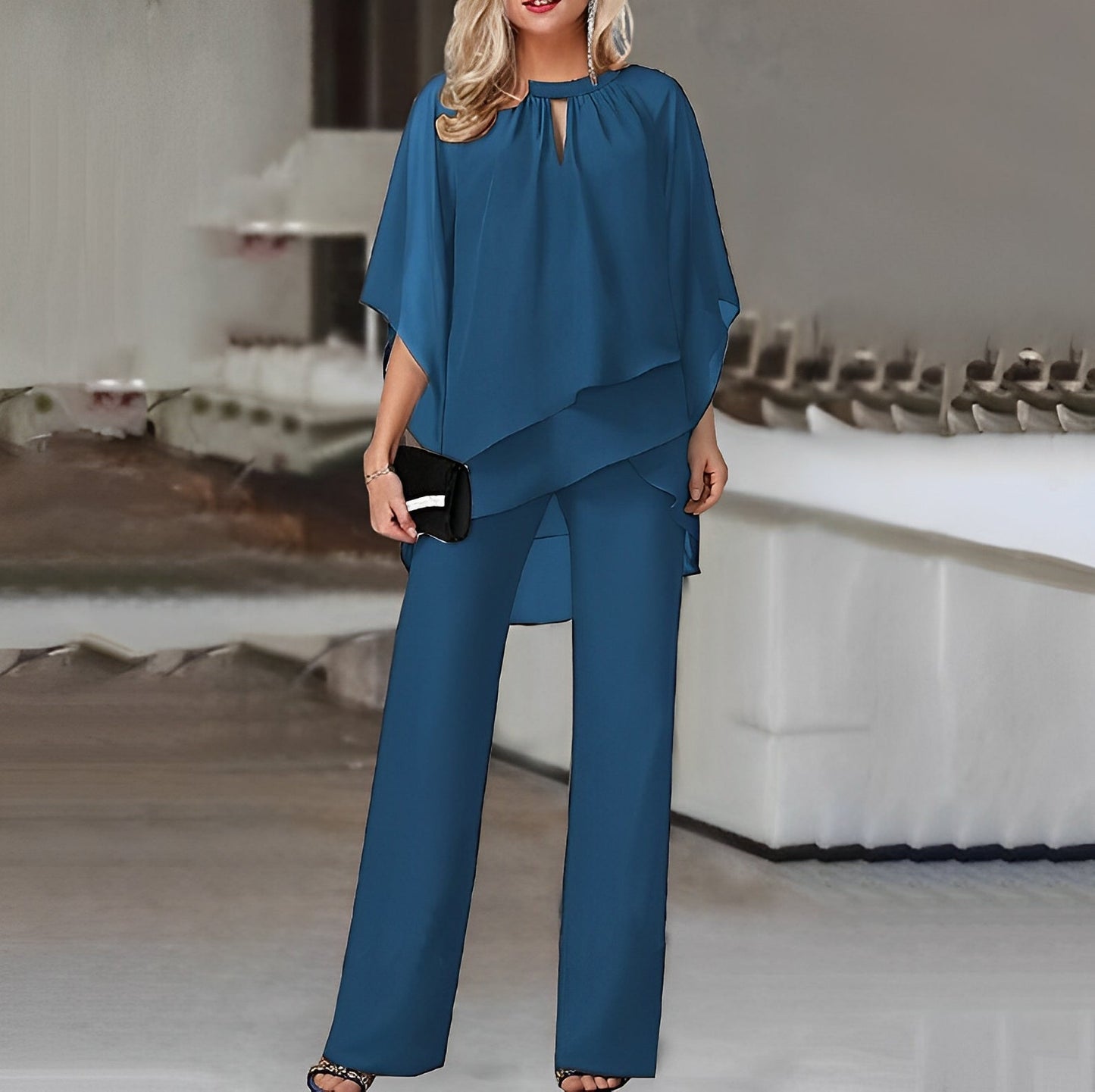 Sherlyn - Elegancki, odkryte ramiona, luźny komplet dla kobiet