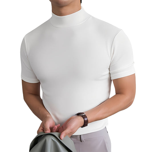 Terence - Swobodna męska koszula Slim-Fit z podniesionym kołnierzem