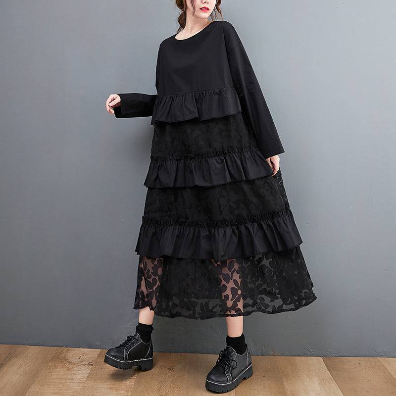 Lauryn - Swobodna boho sukienka z falbanami dla pań