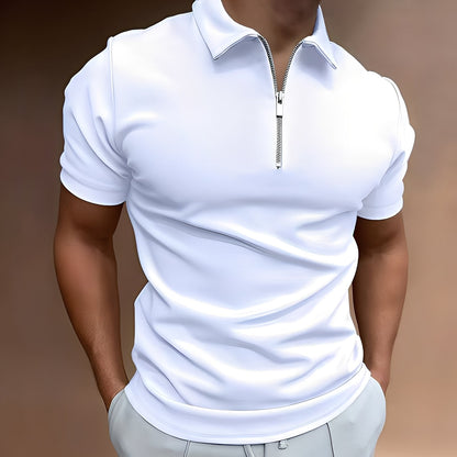 Hubert - Eleganckie Polo z Zipperem dla Panów