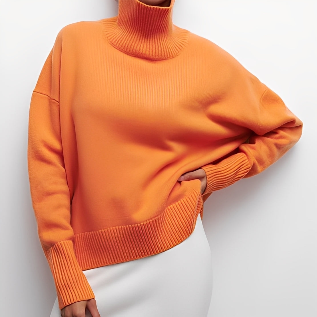 Sharon - Damski luźny sweter