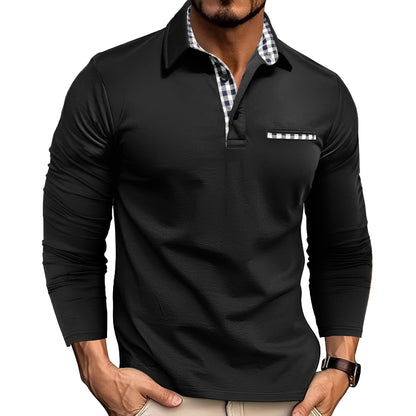 Charel - Fashionable men's long-sleeved shirt with collar
