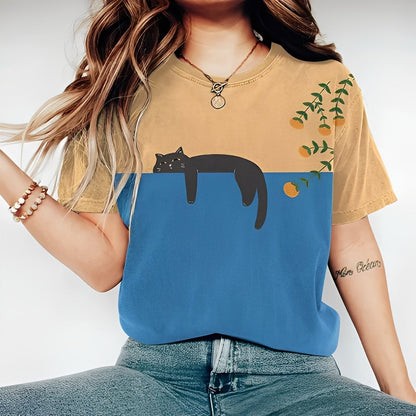 Alvina - Luźny T-Shirt z wzorem dla kobiet