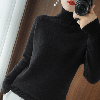 Softy - Cashmere Turtleneck Sweater made of Knit Fabric
