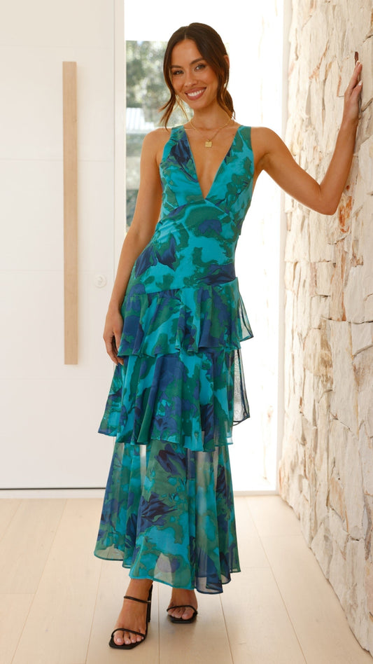 Philippa - Stylowa Letnia Sukienka Maxi Damska