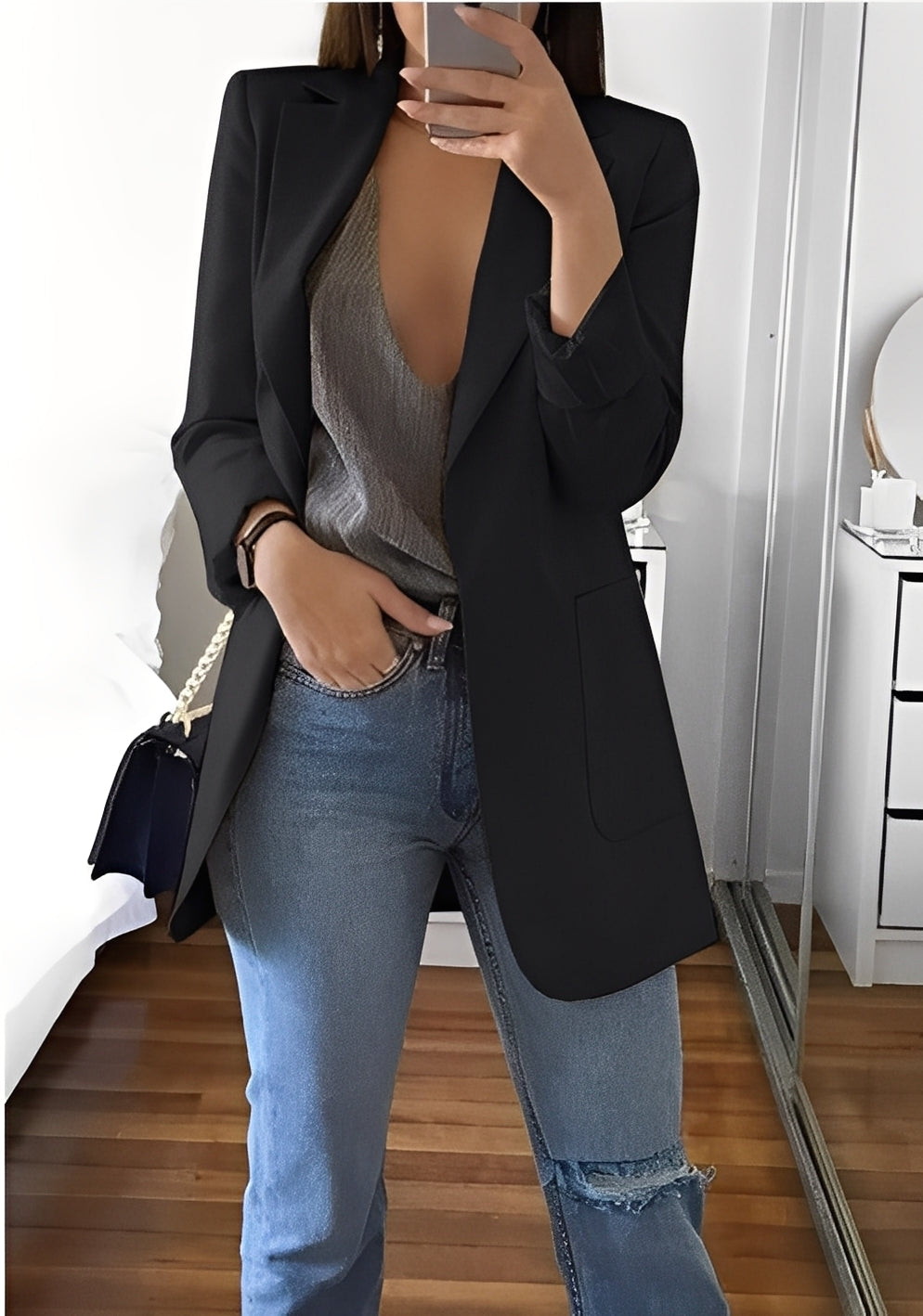 Stephanie - Stylowy, świetnie dopasowany żakiet dla pań