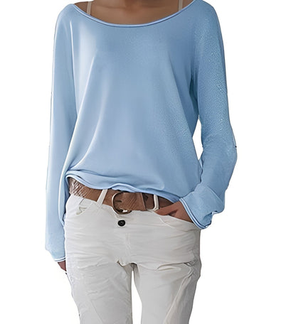 Béatrice - Sweter damski z lekkiej dzianiny