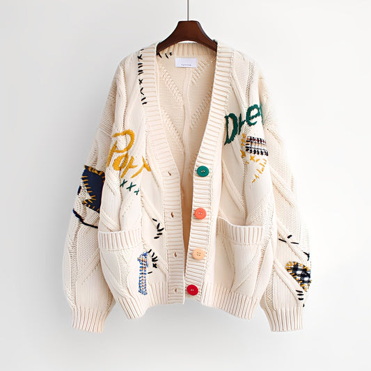 Chantelle - Stylowy haftowany sweter damski