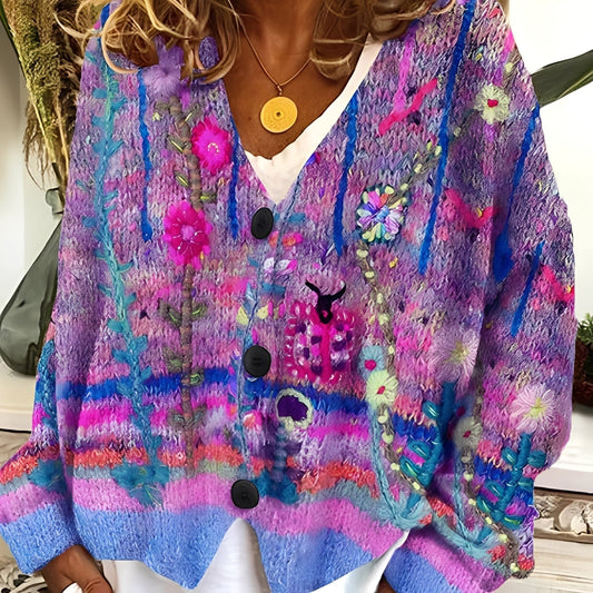 Daphné - Kolorowy i komfortowy sweter damski