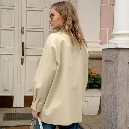 Eireen - Stylowa, luźna kurtka z polo kołnierzem dla kobiet