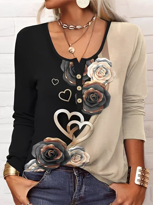 Jennelle - Modische Bluse mit Knöpfen für Frauen