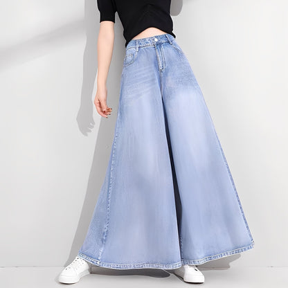 Jasmine - Nowoczesne damskie jeansy z szerokimi nogawkami