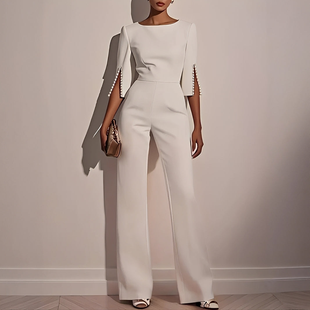 Gretel - Elegancki, szykowny kombinezon z rękawami dzwonowymi dla kobiet