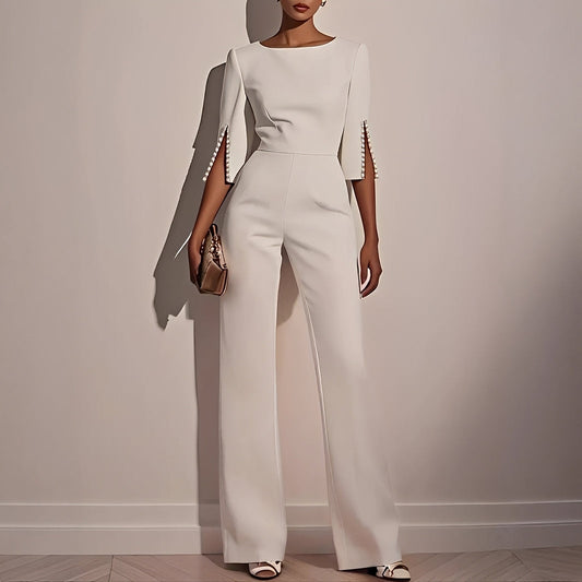 Gretel - Elegancki, szykowny kombinezon z rękawami dzwonowymi dla kobiet