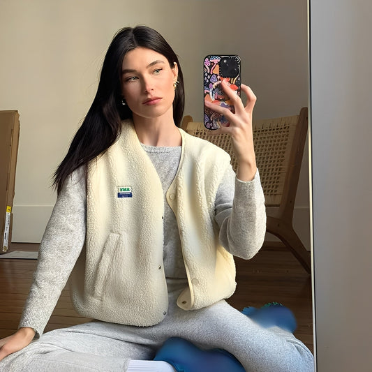 Vanessa - Luźna damska kamizelka z polaru