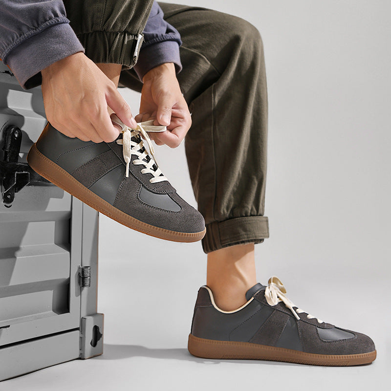 Gino - Klasyczne miękkie sneakersy z masywnymi podeszwami dla mężczyzn