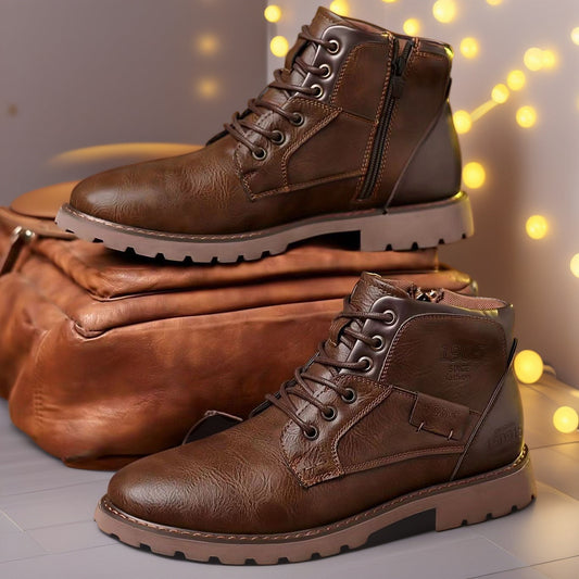 Antony - Nowoczesne męskie buty z zamkiem