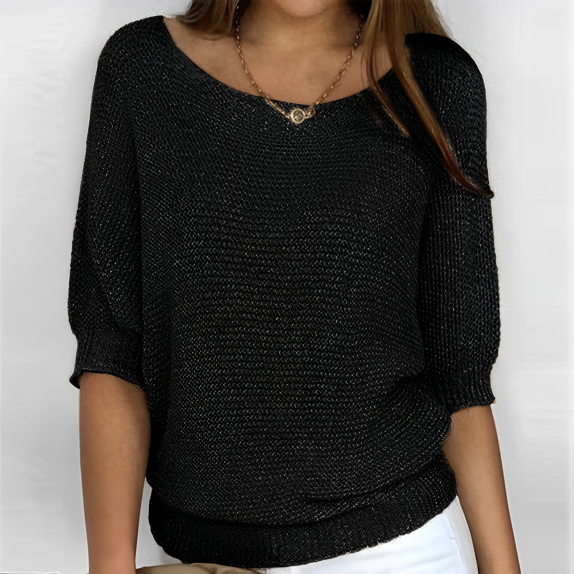 Leonie - Stylowy sweter z okrągłym dekoltem