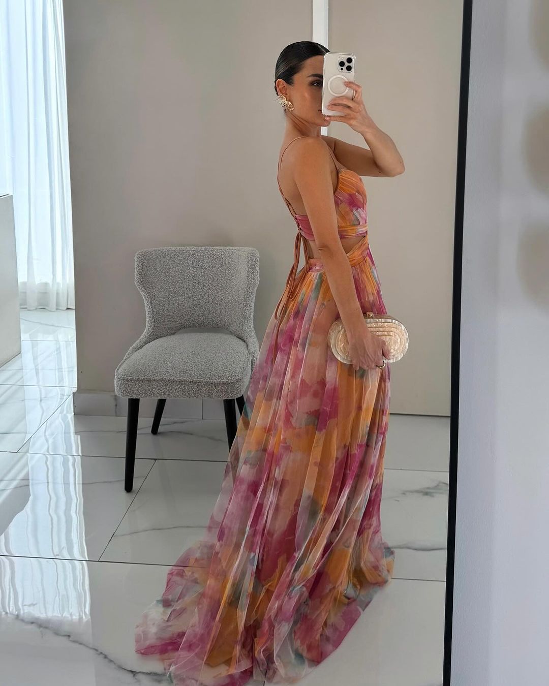 Gwendolyn - Stylowa Sukienka Maxi w Kwiaty Damska