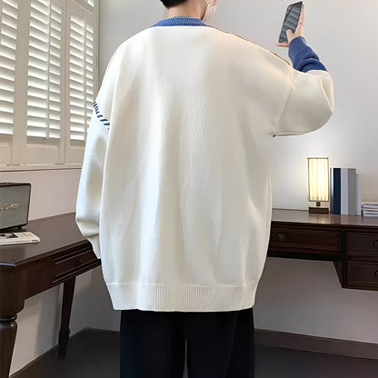 Curtis - Modny polarowy sweter z barwnymi wzorami dla mężczyzn