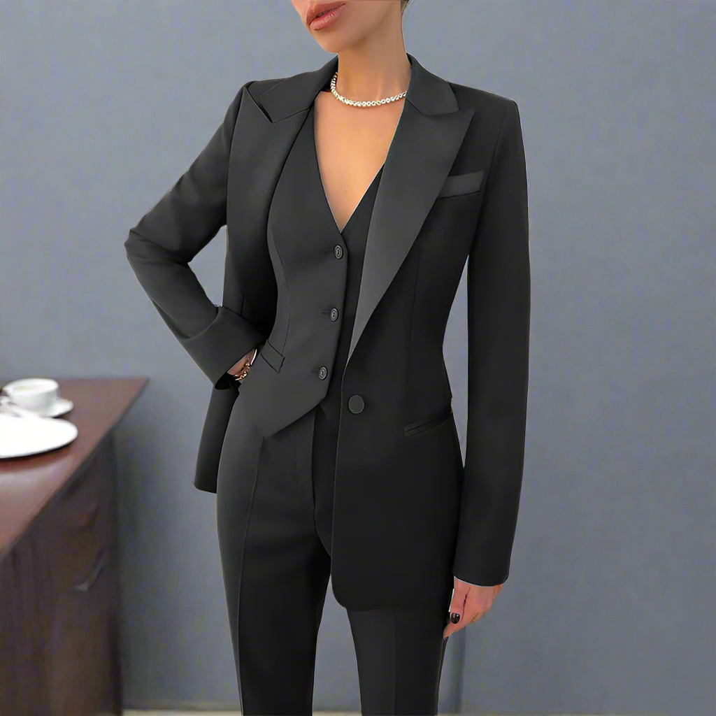 Clara - Elegancki trzyczęściowy zestaw garniturowy