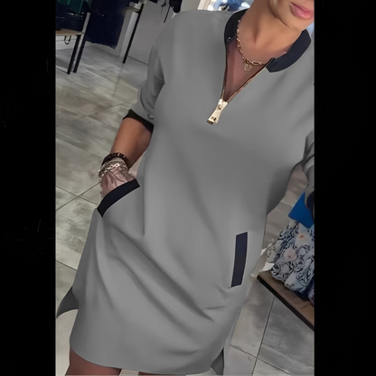 Angelena - Elegancka sukienka z długimi rękawami dla kobiet