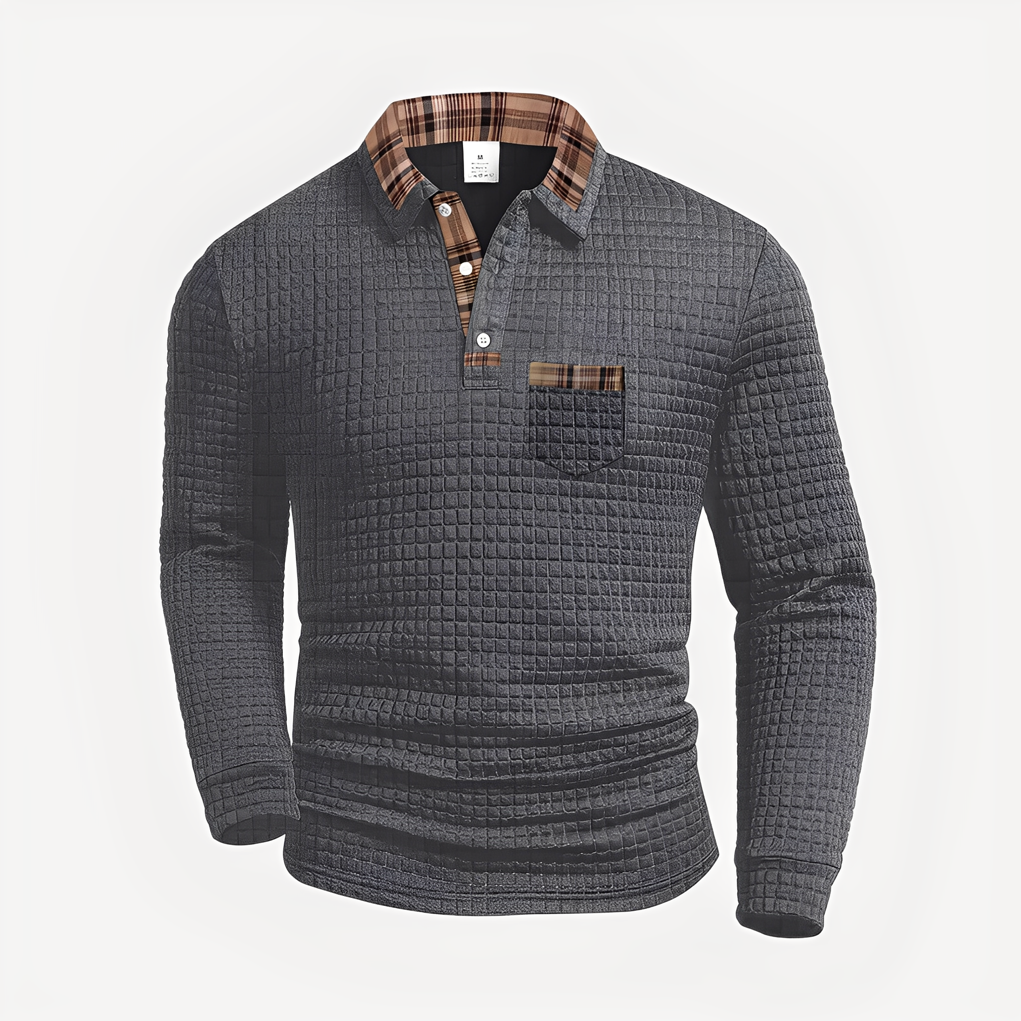 Morris - Elegancka koszulka polo z długim rękawem