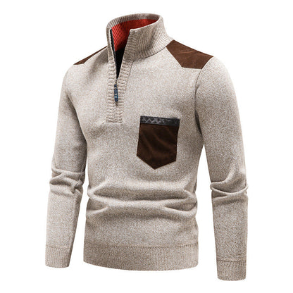 Rayne - Elegancki sweter z zamkiem i kieszenią dla panów
