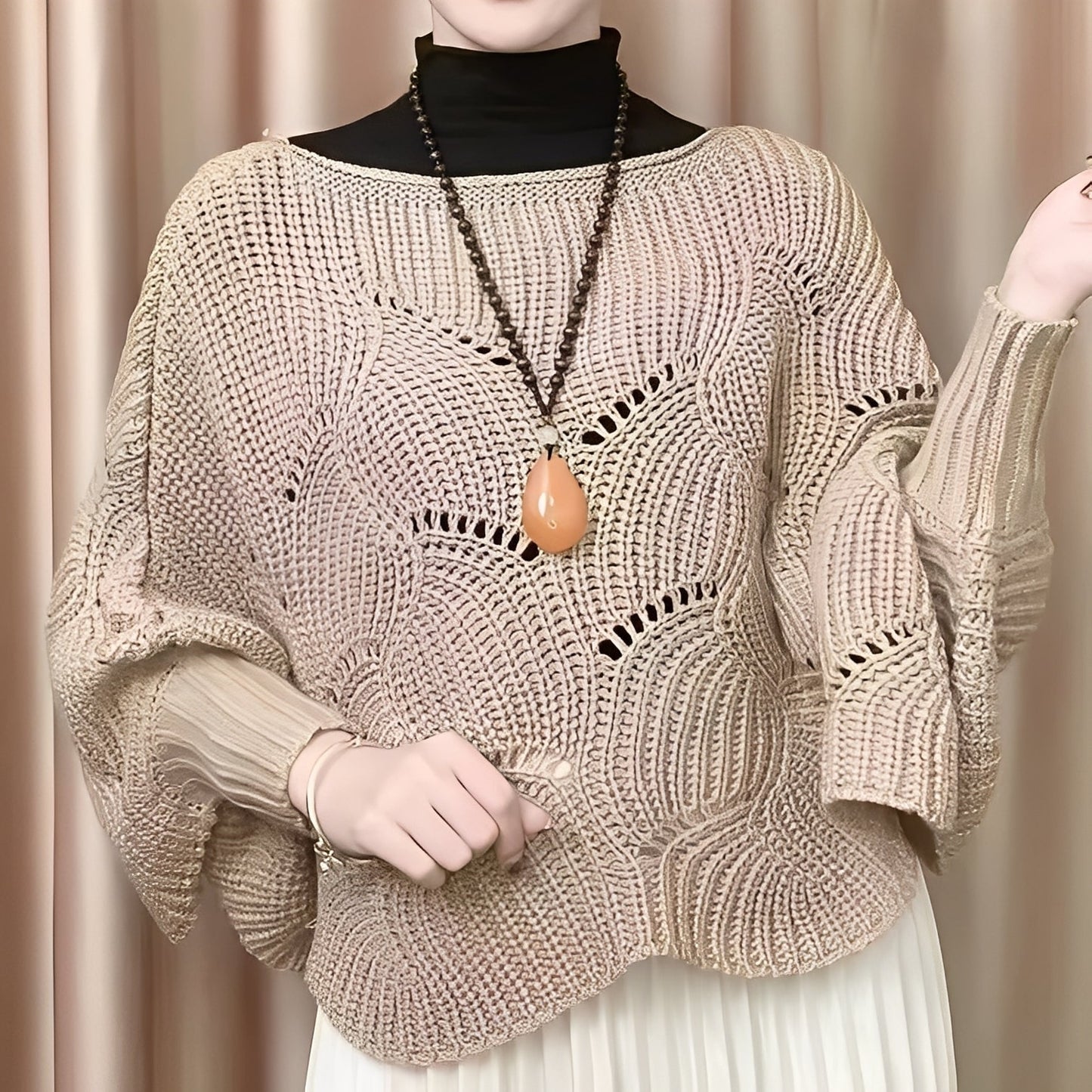 Celestine - Kobiecy sweter termiczny z szerokimi rękawami