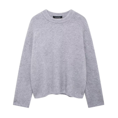 Mallory - Kobiecy swobodny sweter w miejskim stylu