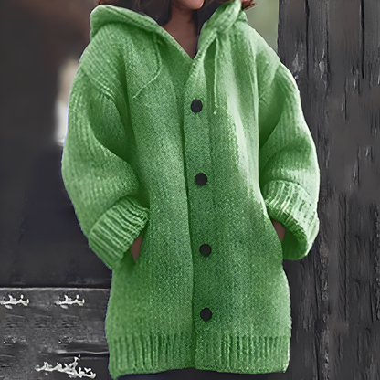 Jaqueline - Wygodny damski sweter z kapturem
