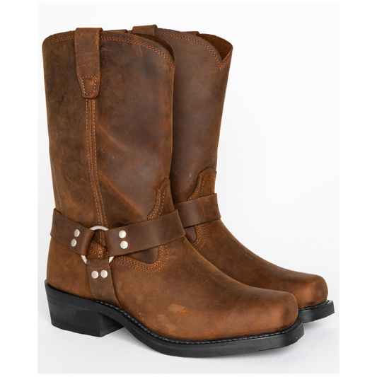 Crofton - Lekkie skórzane męskie buty kowbojskie
