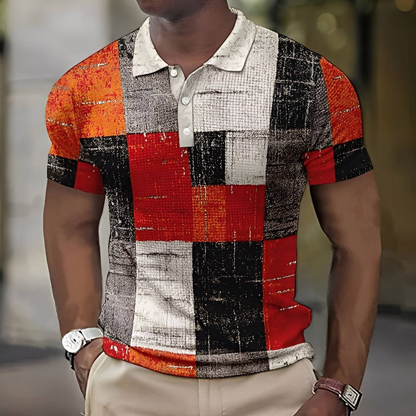 Reginald - Stylowa kolorowa męska polo