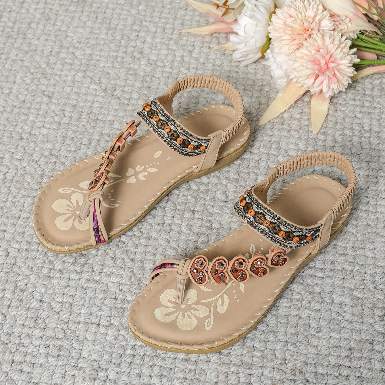 Nichole - Komfortowe damskie sandały w stylu boho