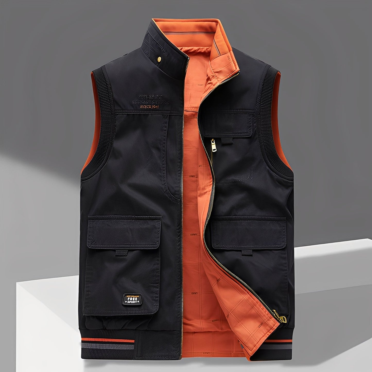 Géraud - Luksusowa męska kamizelka z wieloma kieszeniami