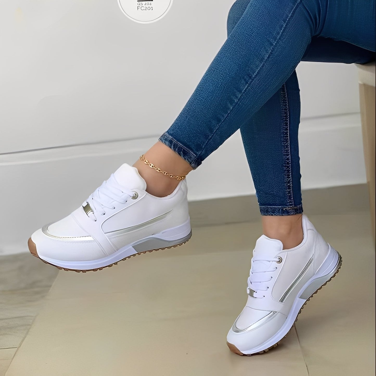 Xanthia - Stylowe płaskie buty sportowe dla kobiet