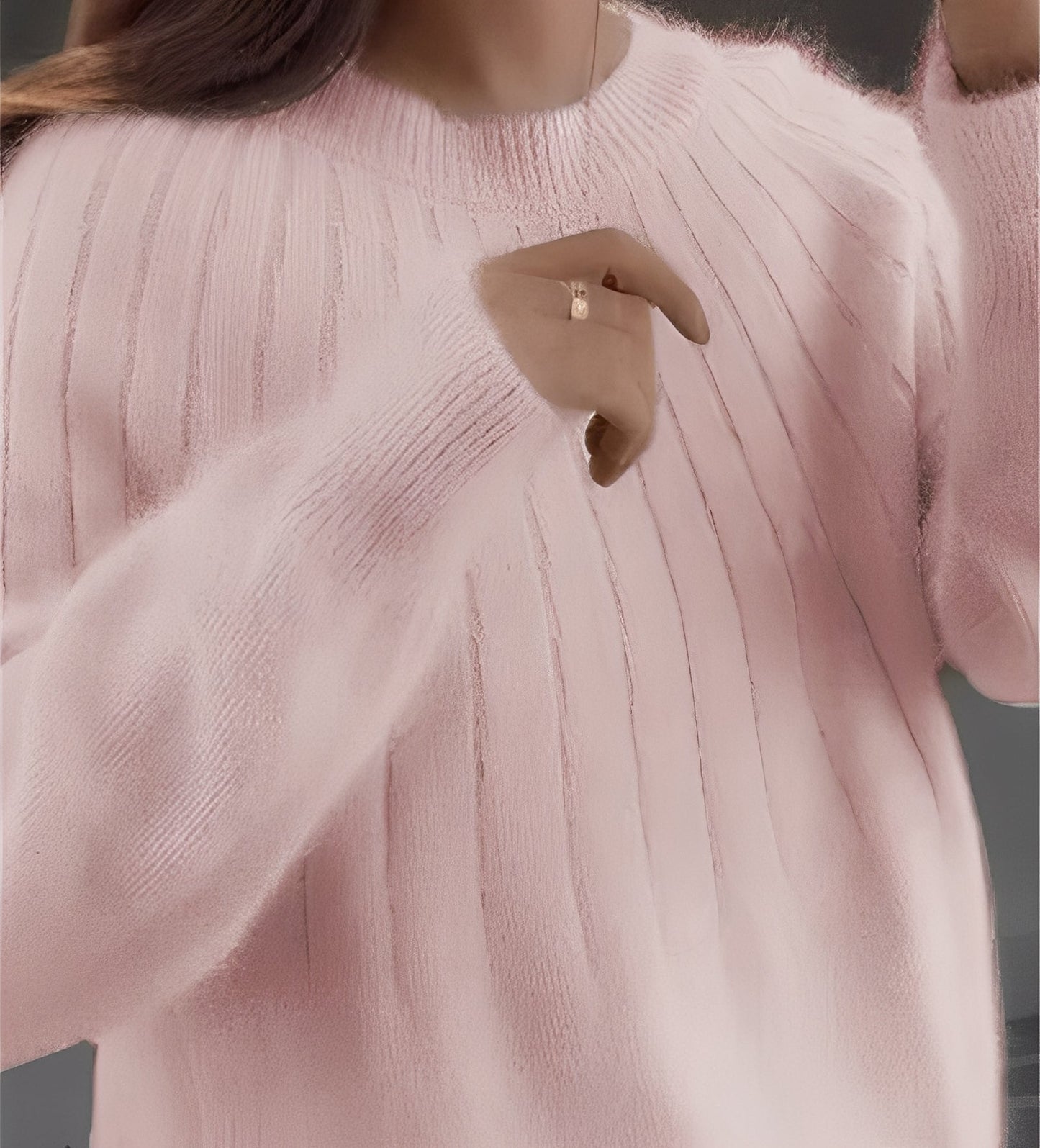 Josslyn - Elegancki, szeroki kaszmirowy sweter damski