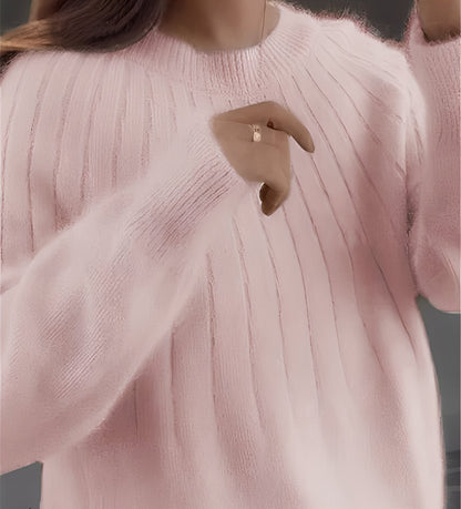 Josslyn - Elegancki, szeroki kaszmirowy sweter damski