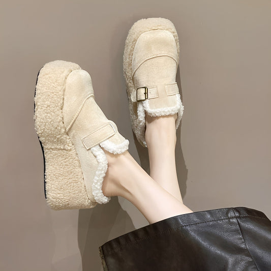 Gabriella - Wygodne buty na koturnie z wełnianą podszewką dla kobiet